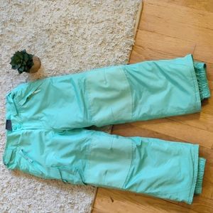 Teal Green Girls Snowpants